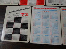 D 当時物 ポケットカレンダー まとめて7枚 TIME/テイチクレコード/NEWSWEEK/住友銀行 1973 1974 1975_画像9