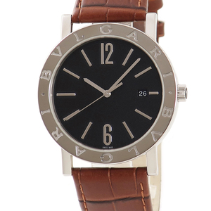 【3年保証】 ブルガリ ブルガリブルガリ ソロテンポ 102927 BB41S 黒 バー アラビア 自動巻き メンズ 腕時計