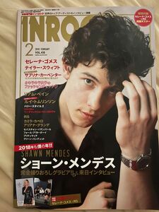 洋楽専門誌INROCK 2018年2月号　表紙ショーンメンデス