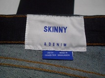 H&M SKINNY　スキニー デニムジーンズ　ストレッチ　濃紺　W28_画像3