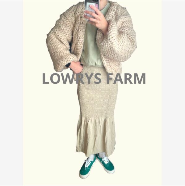 LOWRYS FARM シャーリングロングスカート　