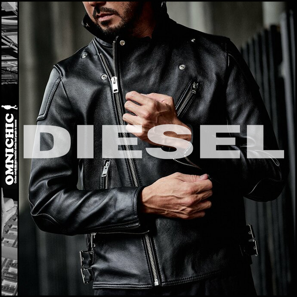 極美品！DIESEL ディーゼル ダブルライダースジャケット A00040-L