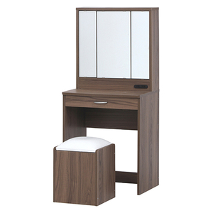me Lulu dresser ( three surface mirror ) stool attaching Brown wood grain 
