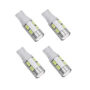 送料無料 T10/T16 ウェッジ LEDバルブ ホワイト 白色 4個セット 12V車用 5730 10SMD 10連 プロジェクター C184