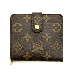 財布『LOUIS VUITTON ルイヴィトン モノグラム コンパクトジップ 折り財布 M61667』サイフ 2つ折り財布 現状品 D-3979