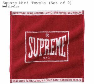 新品未使用 ★★ Supreme Box Logo ステッカー4枚 ★ Square Mini Towels 今治 タオル