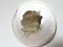 [oc2 NN5544] オーストラリア エリザベス２世 2012年 干支 辰年 龍 1ドル銀貨 純銀 999 SILVER 1oz(オンス) ケース付き　銀貨_画像1