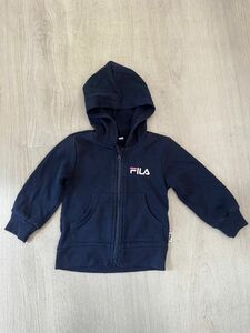 子ども服　スウェット　パーカー　男の子　女の子　子ども服　フィラ　FILA パーカ 男女兼用 紺色　長袖　上着