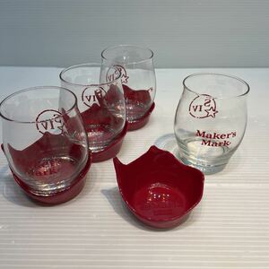 Maker'sMark メーカーズマーク ノベリティ　コースターグラス4個セット　② 管理03