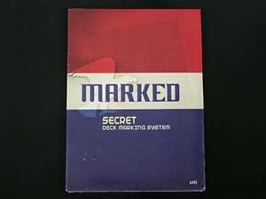 【D189】MARKED　マークド　SECRET DECK MARKING SYSTEM　MAGIC MAKERS　未開封　希少　入手困難　激レア　DVD　マジック　手品