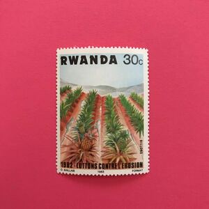 外国未使用切手★ルワンダ 1983年 パイナップル畑