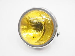 all-purpose head light Φ130mm yellow lens SR400 TW200 FTR223 GB250 Glass Tracker Volty Estrella 250TR Ape CB400F