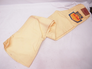 ビッグジョン製パンツ黄色 保管よごれですが、未使用品 W27 ジーンズ ジーパンBIGJOHN