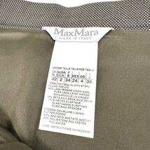MaxMara スカート 白タグ 高級ライン シルク混 ウール 総柄 イタリア製 サイドファスナー ブラウン アイボリー 36 Sサイズ レディース_画像8