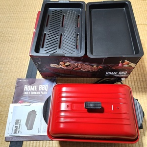 使用浅め recolte レコルト Home BBQ ホームバーベキュー ホットプレート　クッキングプレート　RBQ-1 100s23-3866