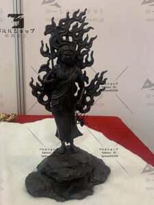 新品 仏像 不動明王立像 銅製品 仏教美術品 大型高30cm