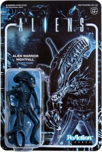  super 7 reaction Alien Warrior - Night four ru blue figure SUPER7 ReAction ALIENS ALIEN WARRIOR