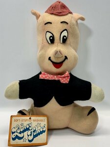 1975 ルーニーテューンズ ポーキーピッグ ぬいぐるみ ビンテージ DAKIN Looney Tunes Porky Pig