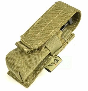 Flyye MOLLE Single 9mm Mag Pouch Ver.FE KH色 PH-P004