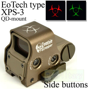 Eotech　EXPS-3 タイプ QDマウント付　ダット Zombie Stopper DE