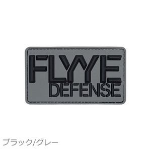 FLYYE DEFENSE 2インチ FLYYE DEFENSE ロゴ パッチ ブラック/グレー