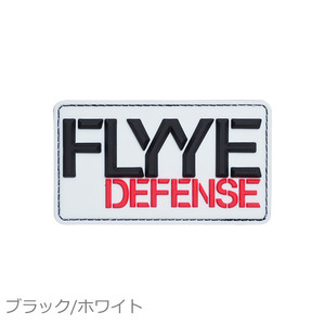 FLYYE DEFENSE 2インチ FLYYE DEFENSE ロゴ パッチ ブラック/ホワイト