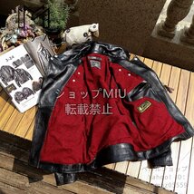 高品質 ダブルライダース 茶芯 馬革 レザージャケット 本革 ホースハイド 植鞣し 革ジャン バイクレザー アメカジ メンズ S～5XL_画像6