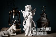 西洋インテリア 天使 祈り 祈るエンジェル 彫刻 彫像 西洋 雑貨 オブジェ 置物 フィギュリン 玄関 部屋 事務所 樹脂 ハンドメイド 手作り_画像5