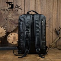 A4対応 ビジネスバッグ メンズ ビジネスリュック デイバッグ バックパック 大容量 15.6インチPC A4 1泊 旅行 通勤 鞄 ブラック_画像3