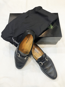 マグナーニ MAGNANNI 定価72600円 ビットローファー HORSEBIT LOAFERS 7 約25cm ブラック ビジネス ドレスシューズ メンズ 黒 スペイン製