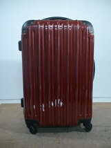 4355　赤　TSAロック付　スーツケース　キャリケース　旅行用　ビジネストラベルバック_画像1