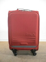 4544　FILA　赤　スーツケース　キャリケース　旅行用　ビジネストラベルバック_画像1