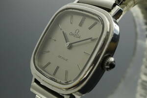 VMPD5-104-33 OMEGA オメガ 腕時計 DE VILLE デビル スクエア 2針 手巻き 約28g レディース シルバー 文字盤シルバー ジャンク