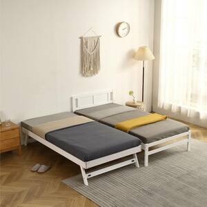 [ new work ][ white ] parent . bed two-tier bunk wood bed single bed ti bed extra bed storage Northern Europe manner stylish 