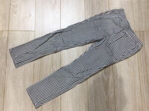 ☆S（110〜125㎝）☆UNIQLO ユニクロ☆ギンガムチェック ストレッチスキニーパンツ 