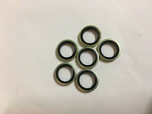 ブレーキ クラッチ バンジョーボルト用ゴムワッシャー 6枚セット 新品 内径10 外径15mm