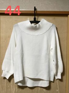 【未使用】23区 長袖セーター ホワイト 44 大きいサイズ 20000＋税