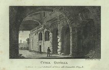 1865年 ローマとその周辺の主な景観 銅版画 クリア・オスティリア Curia Ostilia_画像2