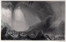 1865年 ターナー 鋼版画 Turner Gallery 吹雪 アルプスを越えるハンニバルとその軍勢 Hannibal Crossing the Alps_画像2