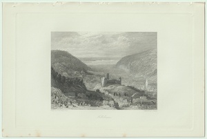 1853年 ターナー 鋼版画 The Rivers of France リールボンヌ Lillebonne ノルマンディー