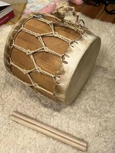  okedo-daiko . futoshi hand drum chopsticks set 
