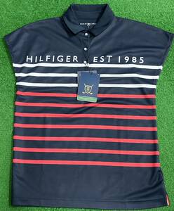 TOMMY HILFIGER ボーダー フレンチスリーブシャツ ネイビー レディース Sサイズ 展示品・未使用品