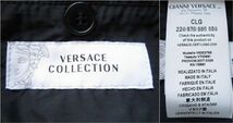 ◆本物◆VERSACE COLLECTION ◆ジオメトリー◎キルテッドライダースブルゾン黒46 新品_画像7