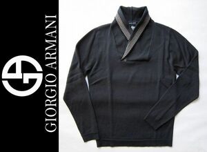 * genuine article *GIORGIO ARMANI * elegant * cashmere . shawl color knitted sweater 50 new goods 