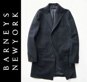 ◆本物◆BARNEYS NEWYORK◆上質カシミア混チェスターコート ネイビー 50 新品