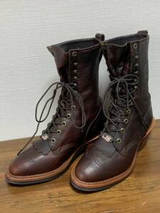 美品☆[CHIPPEWA] 29553 Bison Stampede バイソンレザー パッカーブーツ 6EE ブラウン USA製 チペワ