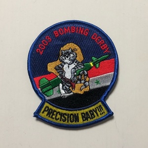 米海軍 F-14マスコットパッチ(2003 BOMBING DERBY PRECISION BABY)