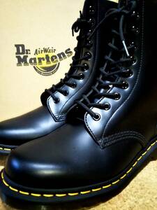 【Dr.MARTENS】ドクターマーチン 1490 10ホールブーツ UK8 (27cm ) 10EYE BOOT BLACK スムースレザー【箱付き極美品】