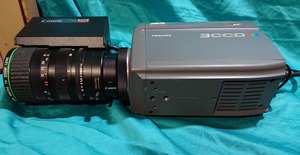 東芝　3CCD 業務用ＣＡＭ TC3100 CANON 10倍zoomLENZ付　ジャンク扱い。 研究用,マニア向き 　　　　　