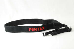 ☆Pentax ペンタックス LX用 カメラ ストラップ 黒色(ブラック)×赤色(レッド) 刺繍文字 金具付き 中判 ショルダー ネック Camera Strap☆